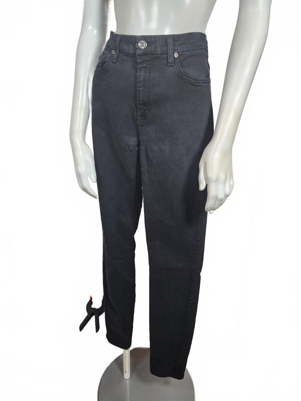 7 For All Mankind The High Waist Skinny Black Jeans Size 31